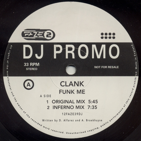 Clank - Funk Me | Faze 2 (12FAZE39DJ)