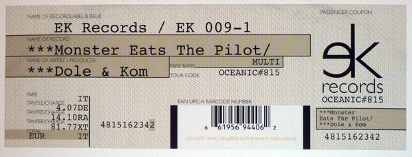 Dole & Kom - Monster Eats The Pilot | Elektro.Komfort (EK 009-1) - 2 Dole & Kom - Monster Eats The Pilot | Elektro.Komfort (EK 009-1) - 2