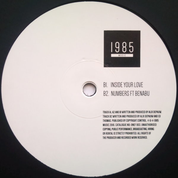 Alix Perez - Numbers EP | 1985 Music (ONEF003) - 4