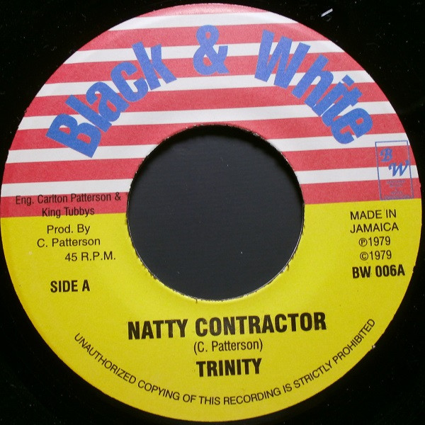 Trinity - Natty Contractor / Internal Feeling | Black & White (BW006)