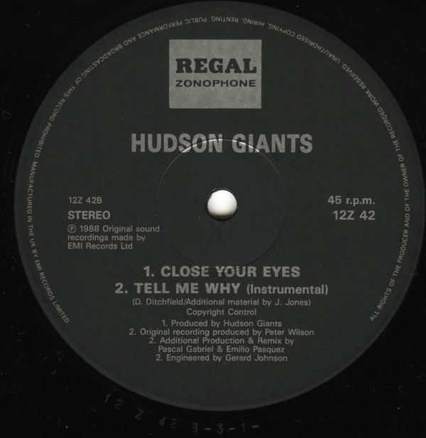 Hudson Giants - Tell Me Why | Regal Zonophone (12Z 42) - 3 Hudson Giants - Tell Me Why | Regal Zonophone (12Z 42) - 3