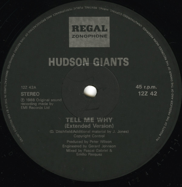 Hudson Giants - Tell Me Why | Regal Zonophone (12Z 42) - 2 Hudson Giants - Tell Me Why | Regal Zonophone (12Z 42) - 2