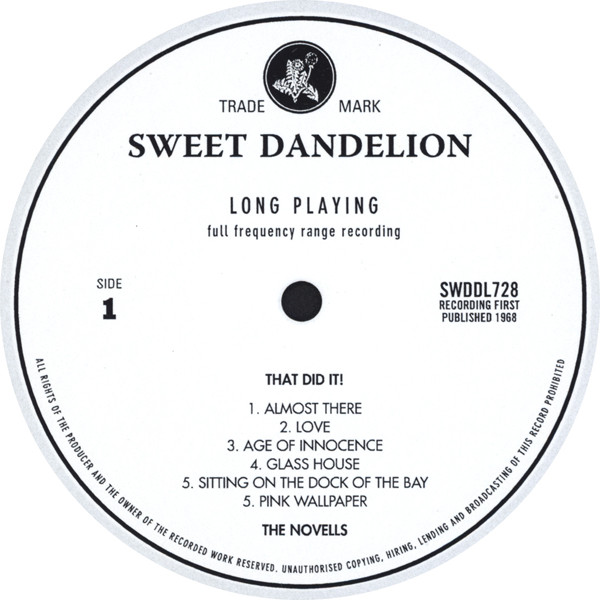 The Novells - That Did It! | Sweet Dandelion (SWDDL728) - 3