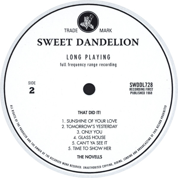 The Novells - That Did It! | Sweet Dandelion (SWDDL728) - 4