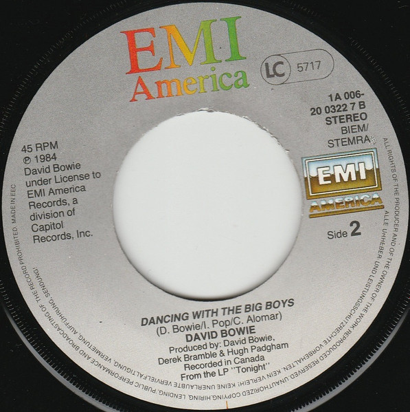 David Bowie - Blue Jean | EMI America (1A 006-20 0322 7) - 4