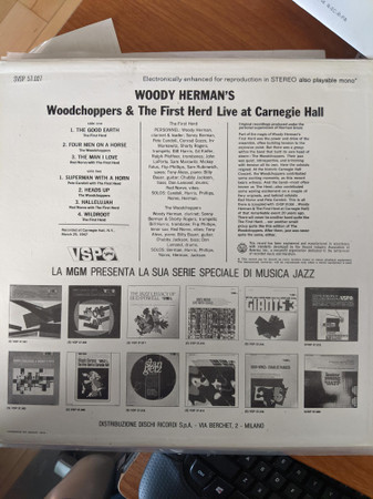 Woody Herman And His Woodchoppers - Live At Carnegie Hall | VSP (SVSP 57.027)