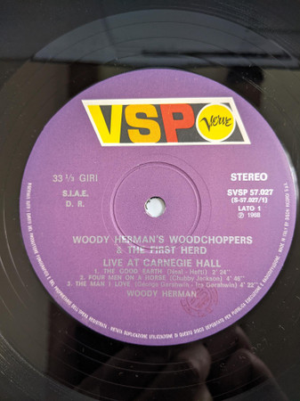 Woody Herman And His Woodchoppers - Live At Carnegie Hall | VSP (SVSP 57.027) - 2