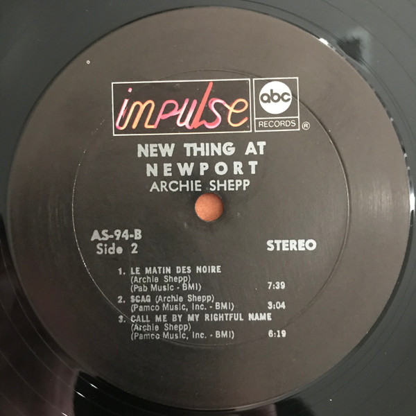John Coltrane / Archie Shepp - New Thing At Newport | Impulse! (AS-94) - 3