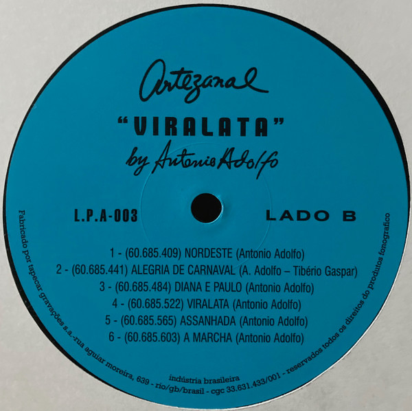 Antonio Adolfo - Viralata | Far Out Recordings (LP.A-003) - 4
