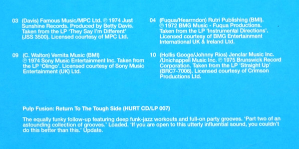 Various - Pulp Fusion: Fully Loaded (Original 1970's Ghetto Jazz & Funk Classics) | Harmless (HURTLP 019) - 11 Various - Pulp Fusion: Fully Loaded (Original 1970's Ghetto Jazz & Funk Classics) | Harmless (HURTLP 019) - 11