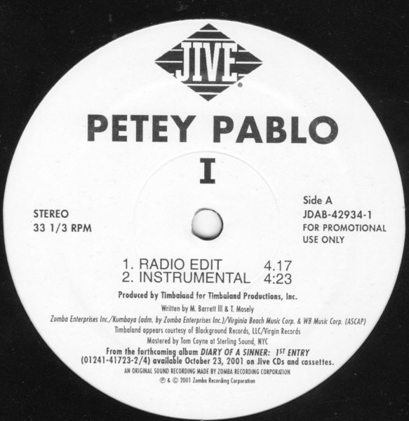 Petey Pablo - I | Jive (JDAB-42934-1)