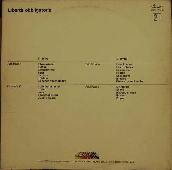 Giorgio Gaber - Libertà Obbligatoria | Carosello (AORL 28459) - 2