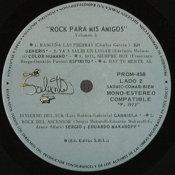 Various - Rock Para Mis Amigos - Vol. 3 | Microfon (PROM-458) - 4 Various - Rock Para Mis Amigos - Vol. 3 | Microfon (PROM-458) - 4
