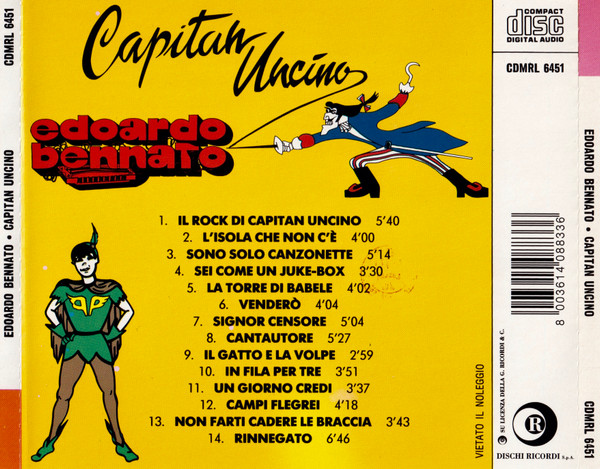 Edoardo Bennato - Capitan Uncino | Ricordi (CDMRL 6451) - 2