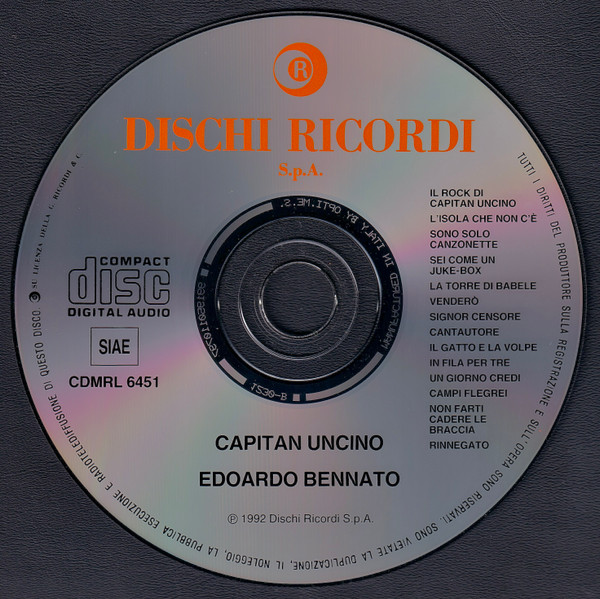 Edoardo Bennato - Capitan Uncino | Ricordi (CDMRL 6451) - 3