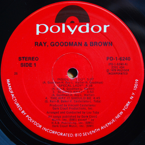 Ray, Goodman & Brown - Ray, Goodman & Brown | Polydor (PD-1-6240) - 2