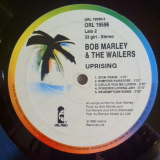 Bob Marley & The Wailers - Uprising | Island Records (ORL 19596) - 4 Bob Marley & The Wailers - Uprising | Island Records (ORL 19596) - 4
