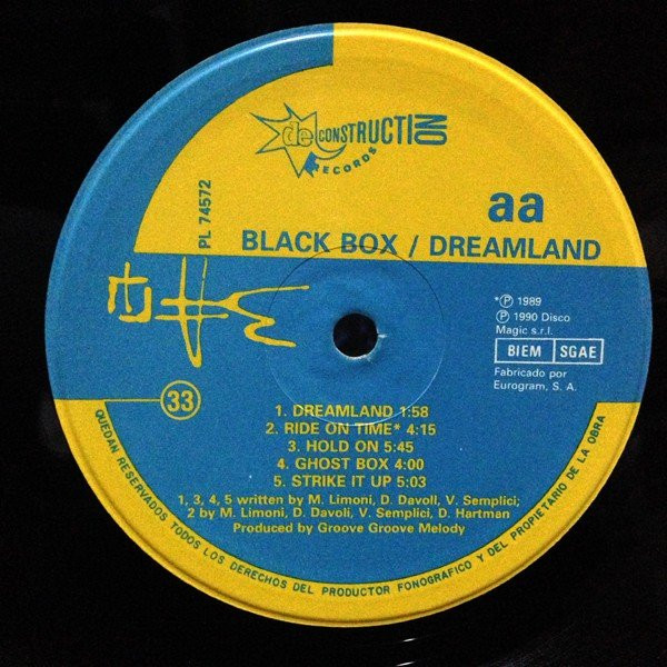 Black Box - Dreamland | Deconstruction (PL 74572) - 3