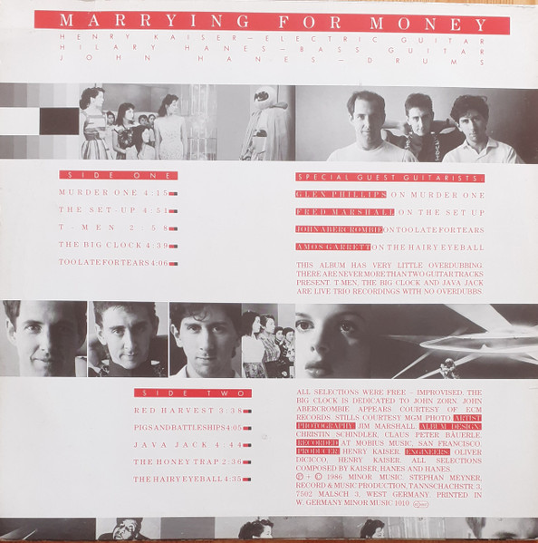 Henry Kaiser - Marrying For Money | Minor Music (1010) - 2