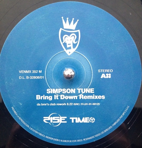 Simpson Tune - Bring It Down (Remixes) | Vendetta Records (VENMX 352 M)