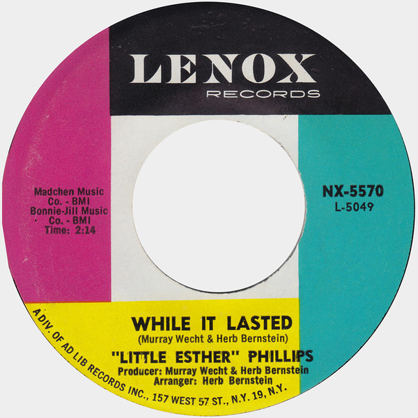 Esther Phillips - Why Should We Try Anymore / While It Lasted | Lenox Records (NX-5570) - 2