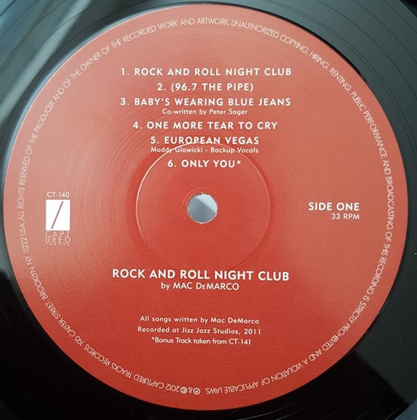 Mac Demarco - Rock And Roll Night Club | Captured Tracks (CT-140) - 2