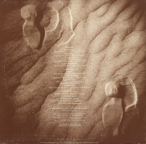 Herb Ellis-Ray Brown Sextet Featuring Harry Edison , Jake Hanna , Plas Johnson , Mike Melvoin - Hot Tracks | Concord Jazz (CJ-12) Herb Ellis-Ray Brown Sextet Featuring Harry Edison , Jake Hanna , Plas Johnson , Mike Melvoin - Hot Tracks | Concord Jazz (CJ-12)