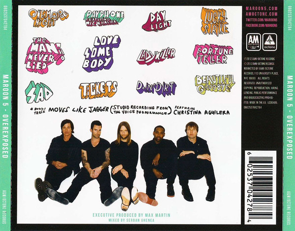 Maroon 5 - Overexposed | A&M Octone Records (0602537042784) - 2 Maroon 5 - Overexposed | A&M Octone Records (0602537042784) - 2