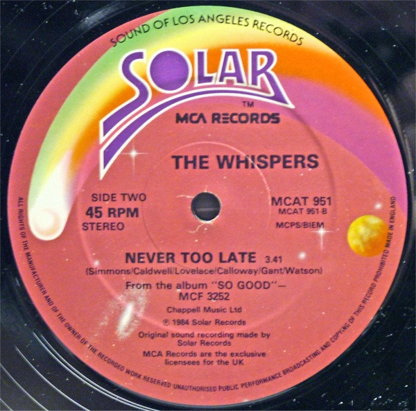 The Whispers - Some Kinda Lover | Solar (MCAT 951) - 4