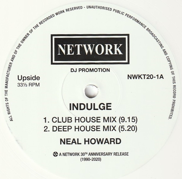 Neal Howard - Indulge | Network Records (NWKT20)