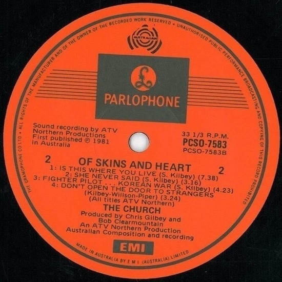 The Church - Of Skins And Heart | Parlophone (PCSO 7583) - 4