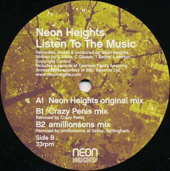 Neon Heights - Listen To The Music | Shiva Records (LISTEN1)