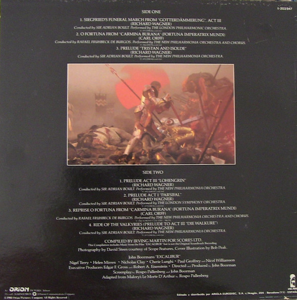Various - Music From The Film Excalibur And Other Selections | Island Records (I-203947) - 2 Various - Music From The Film Excalibur And Other Selections | Island Records (I-203947) - 2