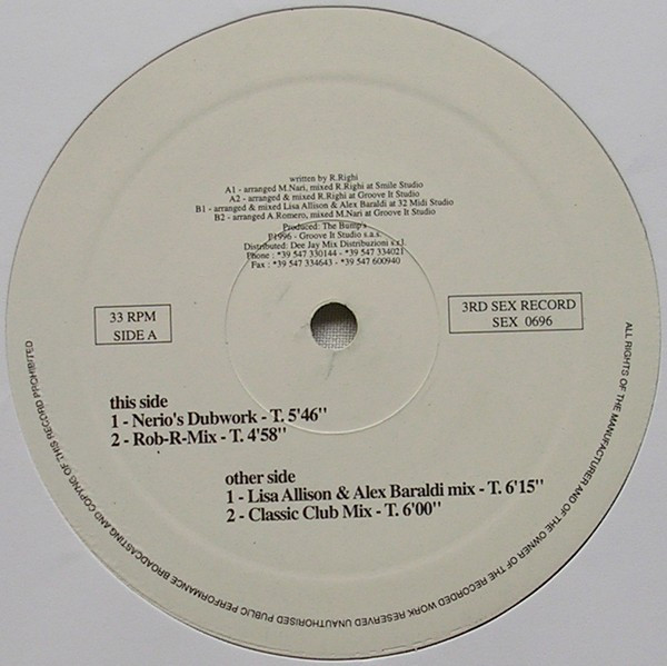 The Culture Feat. Francesca - Get On Da Move | 3rd Sex Records (SEX 0696) - 4