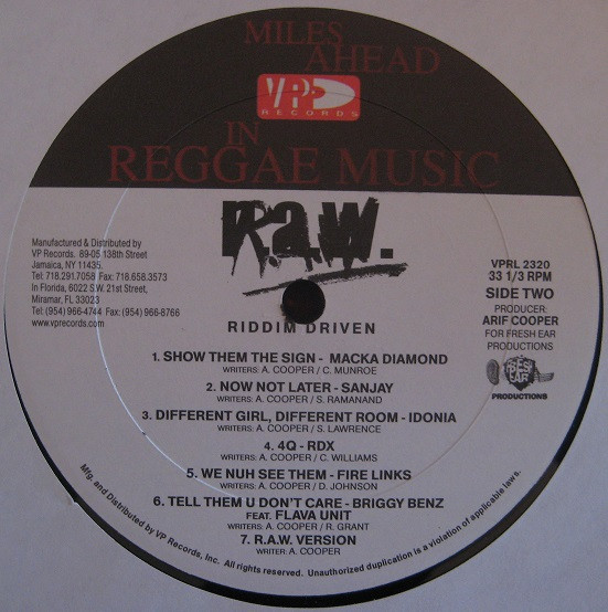 Various - R.A.W. (Ready And Willing) | VP Records (VPRL 2320) Various - R.A.W. (Ready And Willing) | VP Records (VPRL 2320)