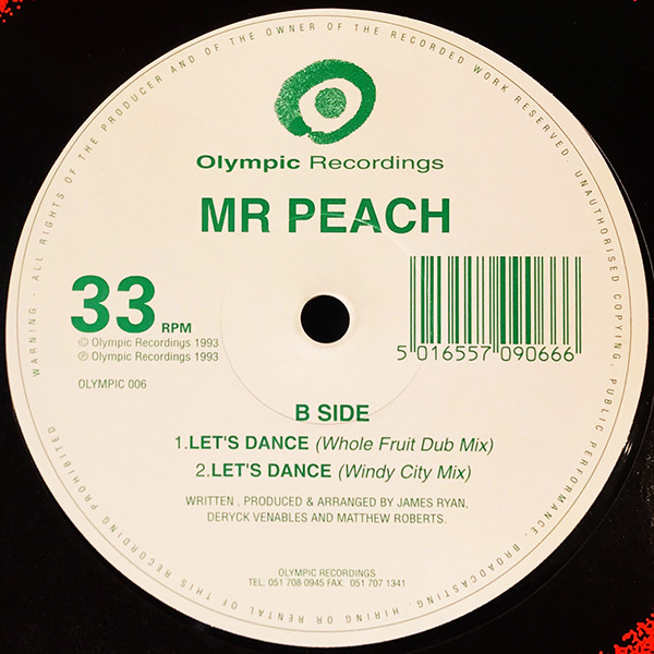 Mr. Peach - Let's Dance | Olympic Recordings (OLYMPIC 006) - 2