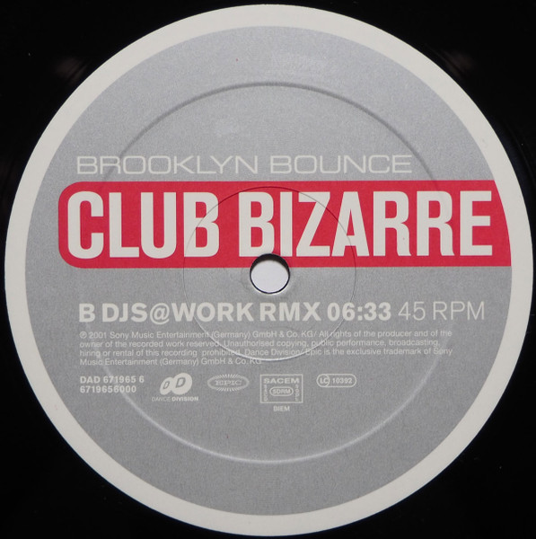 Brooklyn Bounce - Club Bizarre | Dance Division (DAD 671965 6) - 3