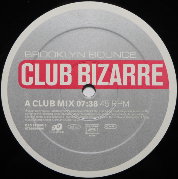 Brooklyn Bounce - Club Bizarre | Dance Division (DAD 671965 6) - 2