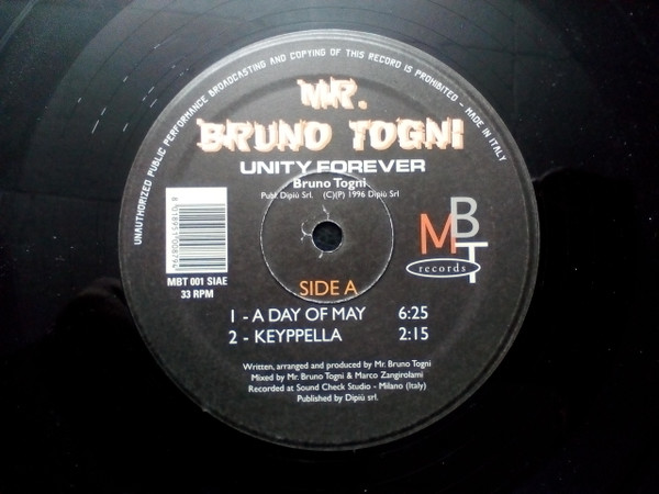 Mr. Bruno Togni - Unity Forever | MBT Records (MBT 001) - 2