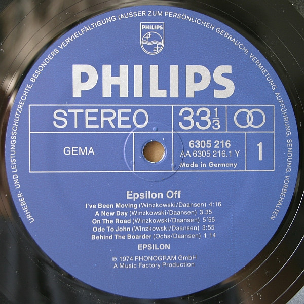 Epsilon - Epsilon Off | Philips (6305 216) - 3