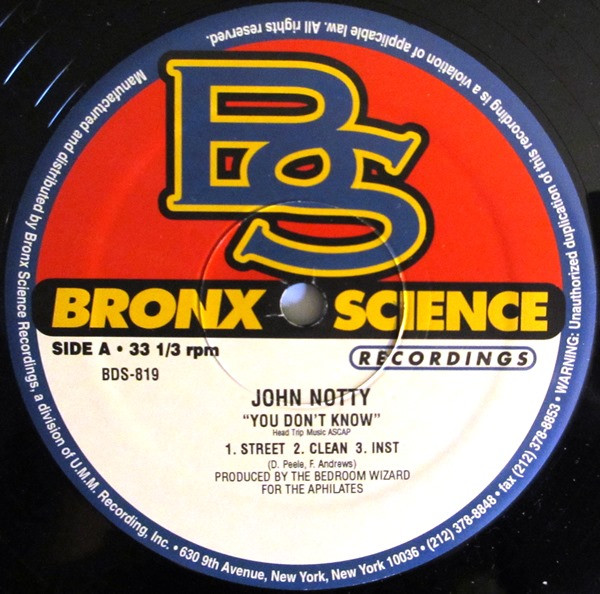 Jon Notty / Funk Breed - You Don't Know / People I Know | Bronx Science Recordings (BDS-819) Jon Notty / Funk Breed - You Don't Know / People I Know | Bronx Science Recordings (BDS-819)