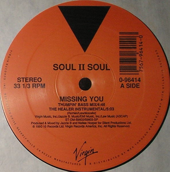 Soul II Soul - Missing You | Virgin (0-96414)