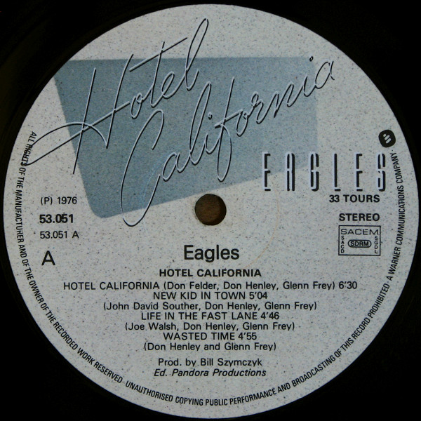 Eagles - Hotel California | Asylum Records (53 051) - 3