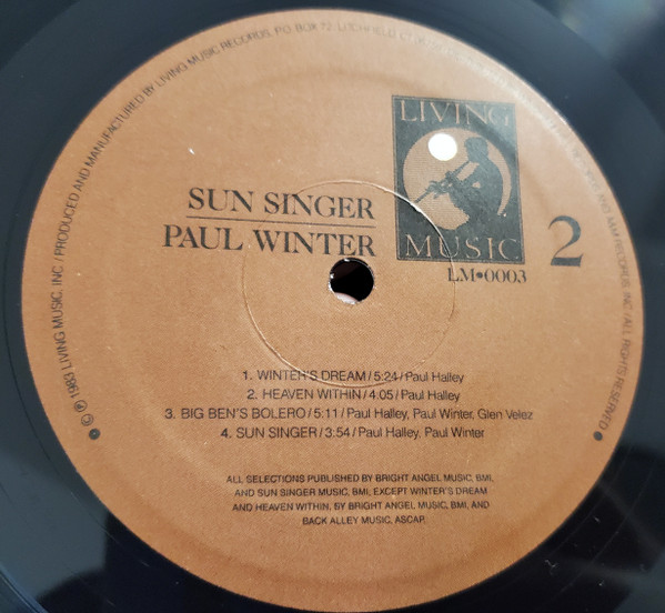 Paul Winter - Sun Singer | Living Music (LM0003) - 4