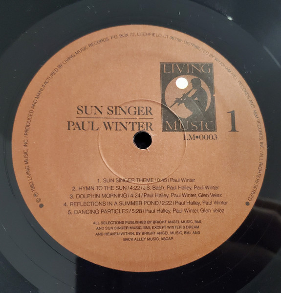 Paul Winter - Sun Singer | Living Music (LM0003) - 3