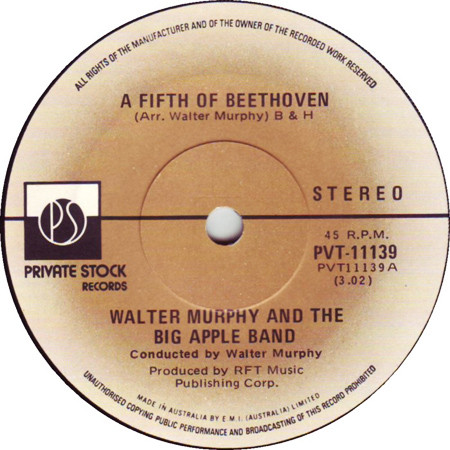 Walter Murphy & The Big Apple Band - A Fifth Of Beethoven / California Strut | Private Stock (PVT-11139)