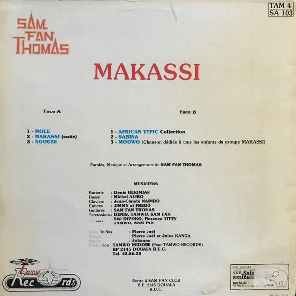 Sam Fan Thomas - Makassi | Tamwo Records (TAM 4) - 2