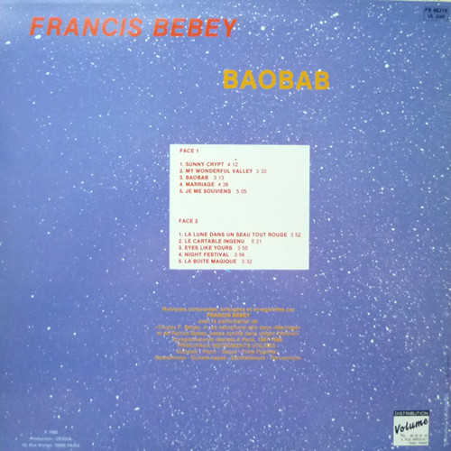 Francis Bebey - Baobab | Volume (FB 88319) - 2