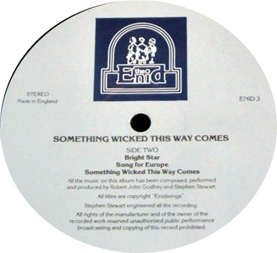 The Enid - Something Wicked This Way Comes | Not On Label (The Enid Self-released) (Enid 3) - 4