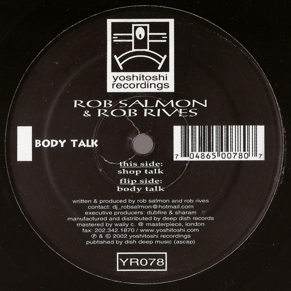 Rob Salmon & Rob Rives - Shop Talk / Body Talk | Yoshitoshi Recordings (YR078)